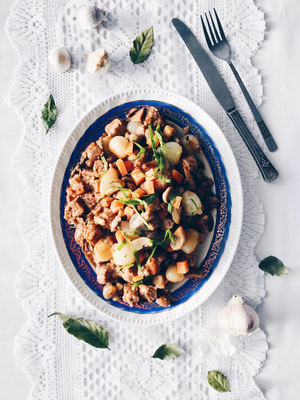 Bourguignon de tempeh et champignons aux légumes