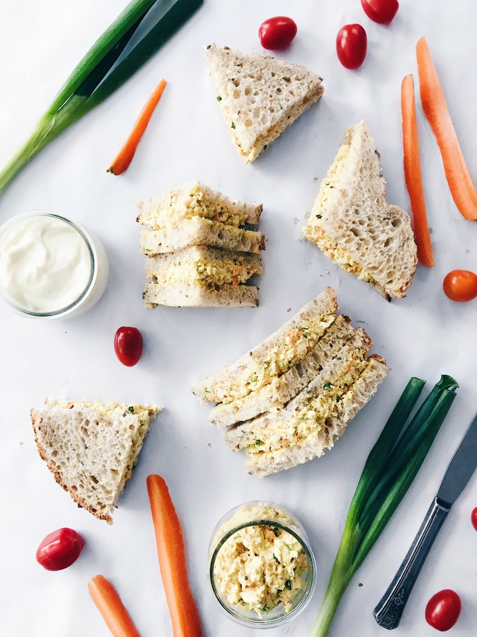 Les meilleurs sandwichs aux oeufs véganes et aux légumes | The best vegan egg salad sandwich