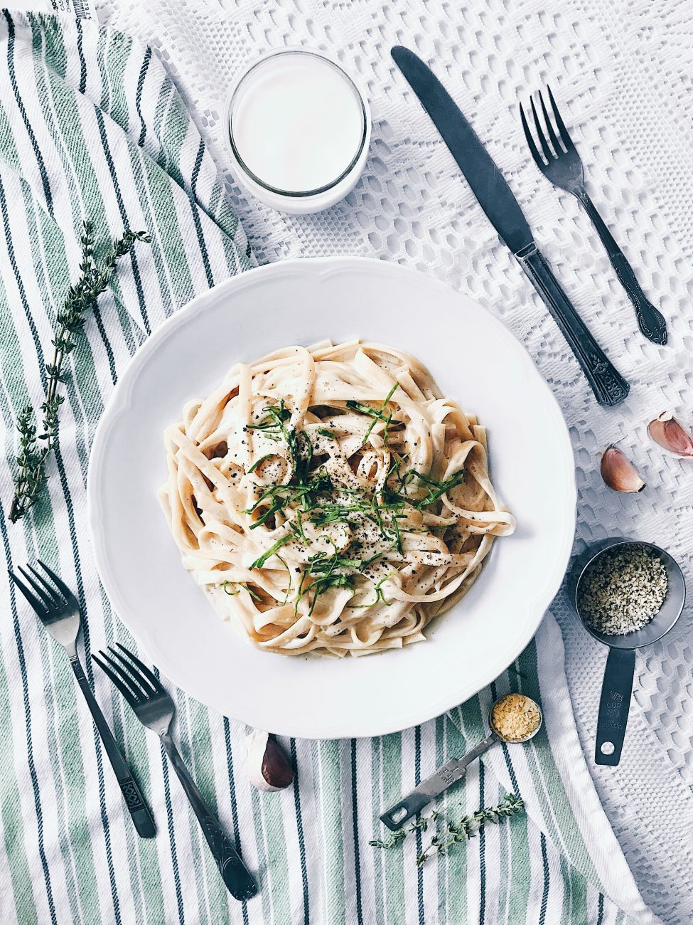 Fettuccine Alfredo végane | Vegan Alfredo fettuccine