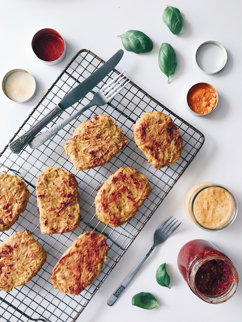 Galettes croustillantes de patates et pois chiches