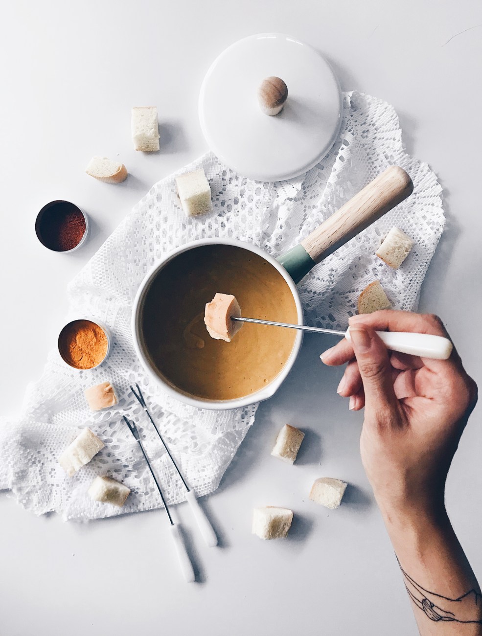 Fondue au fromage végane | Vegan cheese fondue